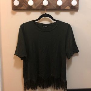 Topshop fringe blouse